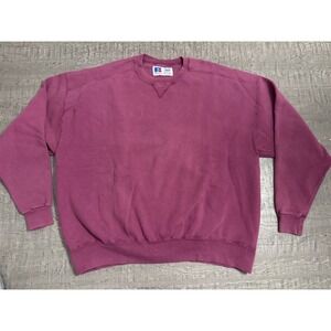 Vintage Russell Athletic Purple Crewneck Sweatshirt XL Made in‎ USA 90s
